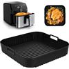 Bafiwu Teglie Silicone per Friggitrice ad Aria per Moulinex Easy Fry Mega 7,5L, Contenitori per Friggitrice ad Aria Accessori per Moulinex EZ8558 o Tefal Easy Fry Mega EY8558E0