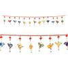 Aditri Creation Ghirlanda da appendere alla parete con uccellino Toran Bandanwar con pompon, decorazione tradizionale indiana, per casa, ufficio, tempio, feste, matrimoni, festival tradizionali indiani, decorazione