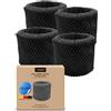 Comedes Filtro di ricambio per umidificatore Philips HU4816, compatibile con filtro originale FY2402/30, umidificazione igienica con fino al 99% in meno di batteri (4 pezzi)