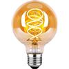 HUSTUNG Lampadina LED E27, Lampadina Vintage E27 4W (Equivalente a 40W) Dimmerabile G80 φ80mm Edison Lampadine LED Luce Calda 2700K - Ambra, Pacco da 1