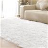 ORINOVA Tappeto Peloso Bianco 180x270 cm Tappeti Rug Scendiletto Morbido Camera da Letto Lavabile in Lavatrice Moderno Salotto