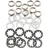 Musiclily Pro 3/8 Pollici Set Dadi Esagonali Rondelle e Rodelle Zigrinate in Acciaio per Potenziometri CTS USA e Prese Jack Switchcraft (Set di 10)