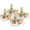 Musiclily Pro HD B500K Potenziometro Ottone Metrico Solid Short Shaft 6,5mm Lineare Taper Pots per Chitarra Elettrica LP/SG Basso (Set di 4)