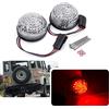 njssjd Fanale posteriore a LED Defender - 2 pezzi 73mm Lenti trasparenti Fanali posteriori a LED posteriori rossi per Land Rover 90 110 1983-1990 Defender 1990-2016