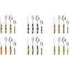 Excelsa Trinacria Set 24 Posate Multidecoro, Acciaio INOX, Manico in Plastica