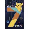 Danilo Promotions LTD Biglietto di compleanno per 7 anni, biglietto di compleanno per i 7 anni, biglietto di compleanno per i 7 anni Pokemon, biglietto di compleanno per il 7° compleanno