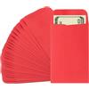 PATIKIL Buste per Soldi, 25Pz 8.89x5.7cm Buste Porta Denaro Busta Soldi Piccole per Contanti Lettera per Risparmio Regali Monete Assegni Biglietti Gioielli Passaporto Carta, Rosso