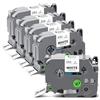 Exsun 5x Nastro per Etichette Compatibile TZe-251, TZe251 Nastro per Etichette TZe TZe 24 mm per Brother P-touch E550W P710BT D610BT D600VP P700 P750W 2430 2730 Cube, Nero su Bianco, 24 mm x 8 m