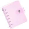 PATIKIL A7 Copertina per Raccoglitore Trasparente, PVC Morbido Protezione Raccoglitori Fogli Sciolti Custodia per Notebook Ricaricabile con Chiusura Bottone Automatico, Viola