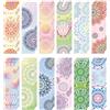 MWOOT 36 Pezzi Fiori Segnalibri di Carta di Mandala, Bookmarks, Segnalibri per Ragazzi, Studenti, Scuola e Ufficio, Variopinti Personalizzato Segnalibro Alunni MaestraRegalo (15x4cm)