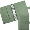 ROEOWENE Raccoglitore ad Anelli A5 Copertina per Raccoglitore Pelle PU Ricaricabile per Carta di Riempimento A5,Raccoglitore Tasche Copertina per Budget Buste per Raccoglitori di Foto-Verde