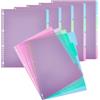 SUPERFINDINGS 24 Fogli Divisori per Raccoglitori A 4 schede Divisori per Indice In Plastica A4 Divisori per Soggetti per Ufficio Raccoglitori Sfusi Colorati Multiperforati per Notebook Planner 29x23cm