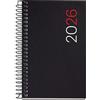 Miquelrius - Agenda settimanale vista 2026, piccola e portatile (80 x 120 mm), copertina flessibile polipropilene, spirale, carta 80 g/m², agenda settimanale, ES-EN-PT, colore nero