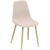 Atmosphera Sedia da Interno Roka in Velluto a Coste colore Rovere Beige