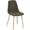 Atmosphera Sedia da Interno Roka in Velluto Gambe Faggio colore Cachi
