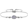 Schmuck Les Poulettes LES POULETTES BIJOUX - Bracciale Collegamento Medaglia Ovale d'Argento 925 Vergine Miracolosa - Grigio Chiaro