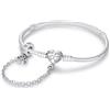 BOIGEGU Bracciale Donna con maglia snake e chiusura a cuore Adatto per Ciondolo Argento Sterling 925 Braccialetto Snake Bracciali Compatibile con Ciondolo