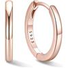U7 SILVERCUTE Orecchini Uomo Donna Argento 925 a Cerchio Piccolo 8/10/12mm | Orecchini cerchio argento 925 4 colori; struttura robusta e ipoallergenico; ideale per uso quotidiano, regalo per donna uomo