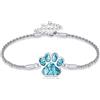URONE Bracciale in argento 925 con zampa turchese, regalo per donna