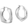 Breil, Collezione Reloaded, Collana Donna Steel Moon in Acciaio Lucido, con Pendente a Forma di Croce Breil, Design Semirigido, Circonferenza 42,5 cm, Idea Regalo Donna