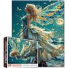 Tucocoo Puzzle di fata oceanica per adulti 1000 pezzi - Fata con ali dorate, giochi di famiglia artistici, puzzle stimolante