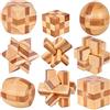 CHSEEO Rompicapo Legno, 9 Pezzi Rompicapi Legno, Rompicapo Adulti, 3D Puzzle Classico Rompicapi Giocattoli di Legno, Giocattoli Educativi Logica Gioco di Cube, Ideale per Bambini e Adoles