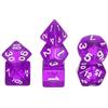 sourcing map Set di dadi poliedrici in acrilico, 7 pezzi, per giochi di ruolo, giochi da tavolo, accessori per giochi da tavolo, viola trasparente
