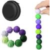 Echehi Palline Magnetiche in Silicone Antistress, 8 Pallina Antistress con Trame Divers, Giochi Sensoriali per Ansia, Concentrazione, Ufficio e Scuola per Adulti e Bambini