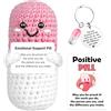 Vspek Capsula Positive Peluche, Portachiavi Pillole, Positiva all'Uncinetto, Regalo Infermiera, Positivo Regali Medicina, Incoraggiamento Compleanno Regalo per un Medico Amica Collega Famiglia, Rosa