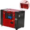 GeoTech Pro GeoTech-Pro DGP8000SE - Generatore di corrente diesel silenziato carrellato con AVR 6 kW - Continua 5.5 kW Monofase + ATS