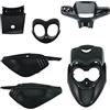 one by Camamoto kit set carene complete plastiche compatibile con (cod 77366841 colore nero lucido compatibile con mbk booster next generation ng/yamaha bump anno dal 1999)