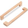 SYZOW 6 Pezzi Maniglie in Legno di Frassino per Cassetti, per Mobili da Cucina in Legno con Interasse 160mm, Maniglie in per Armadi, Cucina (Beech)