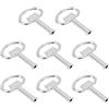 PATIKIL 5mm/0,2 Foro Presa Chiave Chiave 8pz Zinco Lega Elettrico Armadio Gas Contatore Acqua Interruttore Sicurezza Chiave per Armadietto Pannello Serratura