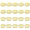 QUARKZMAN 24Pezzi 35mm/1.38 Griglie di Aerazione Circolari per Soffitto, Copertura di Aerazione per Soffitto in Plastica, Griglia Rotonda con Fori a Maglie per Bagno Cucina Armadio, Beige