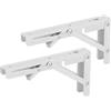 anchak 2 Pezzi Staffa Pieghevole 350mm, Mensola Pieghevole Supporto Tavolo Staffe Ferro Nero per Casa Cucina Ufficio Tavolo Parete Risparmio di Spazio