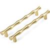 SYZOW 6 pezzi maniglie per mobili oro Maniglie per Mobili da Cucina maniglie cucina Maniglie per Armadio oro (Oro, 96mm)
