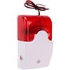 LifgWas Pevlkawr Indicatore di avvertimento di sicurezza sirena allarme 220v sirena stroboscopica cablata allarme luminoso suono esterno luce flash rosso per sistema di sicurezza domestica