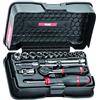 USAG 606 1/4 EA U06060101 Assortimento in Cassetta di ABS con Bussole Esagonali (19 pezzi)