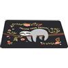 Silent Monsters Tappetino Mouse 24 x 20 cm piccolo, Bradipo, Bordo tagliato al laser, Durevoli, antiscivolo e silenzioso, gioco, ufficio, casa, lavabile, arrotolabile, Tappetini per il Gaming Mousepad