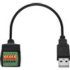 QIANRENON Adattatore USB rapido, connessione senza saldatura, cavo 5 pin maschio, 30 cm, terminale a crimpare, 480 Mbps 5V2A, per fai da te/riparazione