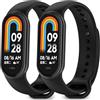 PureYule 2 Pezzi Cinturini Compatibile con Cinturino Xiaomi Mi Band 10/Mi Band 9/Mi Band 8 Donna e Uomo,Cinturino Remplacement Sportivo Silicone Morbido Traspirante