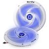 Herdio Altoparlanti Marini, Casse Audio Impermeabili 5.25 pollici，Altoparlante marino da 160W con luce LED, adatto per escursioni fuoristrada estive, barche, auto e golf cart，1 Coppia,Bianco