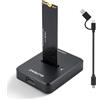 ELUTENG Docking Station SSD M.2 NVMe, 10Gbps USB 3.1 Gen2 Docking Station per Hard Disk, Adattatore Dual Protocollo M.2 NGFF a SATA per 2230 2242 2260 2280, Supporto M-Key & B+M Key