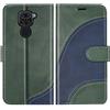 BoxTii Cover per Xiaomi Redmi Note 9 / Redmi 10X 4G, Custodia in PU Pelle Portafoglio per Xiaomi Redmi Note 9 / Redmi 10X 4G, Magnetica Cover a Libro con Slot per Schede, Verde