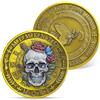 AtSKnSK Memento Mori Moneta Memento Vivere Moneta Teschio Albero della Vita Medaglione Chip Pratica Stoica Moneta Memento Vivere (Argento Antico)