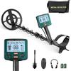 GJCrafts Metal detector per adulti e bambini, lunghezza regolabile, sensibilità e audio, tutte le modalità metallo/disco/PP, display LCD, kit professionale per la ricerca dell'oro in spiaggia(GT966H)