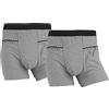 LUWOO Abbigliamento Intimo per Uomini con Zipper, Travel Boxer Brief, XX-Large Size 2 Packs (Grigio)