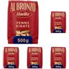 Barilla Pasta Al Bronzo Penne Rigate 100% Grano Italiano, Pasta Trafilata Al Bronzo con Lavorazione al Bronzo Grezzo, Ruvidità Intensa, Formato Spesso e Corposo, Alta Tenuta di Sugo e Cottura, 500 g