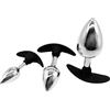 CHAMSIUC Plug Anale-Dilatatore Donna Uomo Anal Butt Plug Metallo Analesex Kit Sex Toys Prostata Anale Set Toys Sessuali Silicone Giocattoli Anali Sexytoysys Coppia Donna Uomo Adulti Sextoy, L