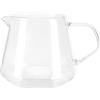 Purokise Caraffa in Vetro Borosilicato 650ml, Bricco Termoresistente per Latte e Tè, Brocca Trasparente con Manico per Caffè (650 ml)